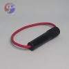 Porta fusible de vidrio negro